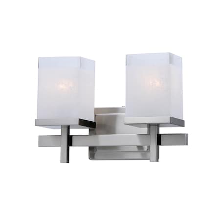 Maxim Lighting Tetra 2-Light 14" Wide Satin Nickel Vanity Light 2152LNSN